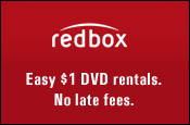 Redbox -- Easy $1 DVD Rentals -- Over 12,000 Locations.